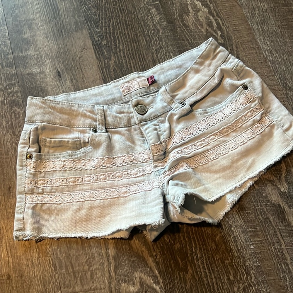 Denim lace Jean shorts